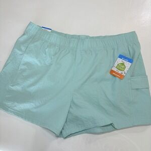 Columbia Sucker For Summer Shorts Womens XL Aqua Omni-Shield Fishing Outdoor NWT